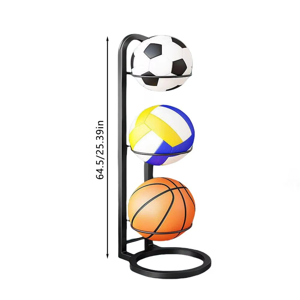 Indoor Kids Basketball Storage Rack - Versatile Ball Holder for Football, Volleyball & More! Perfect for Kindergartens!