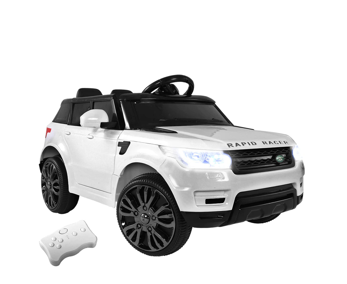 "Luxury Kids Electric Ride-On SUV - Remote-Controlled 12V Range Rover-Inspired Car in Classic White"