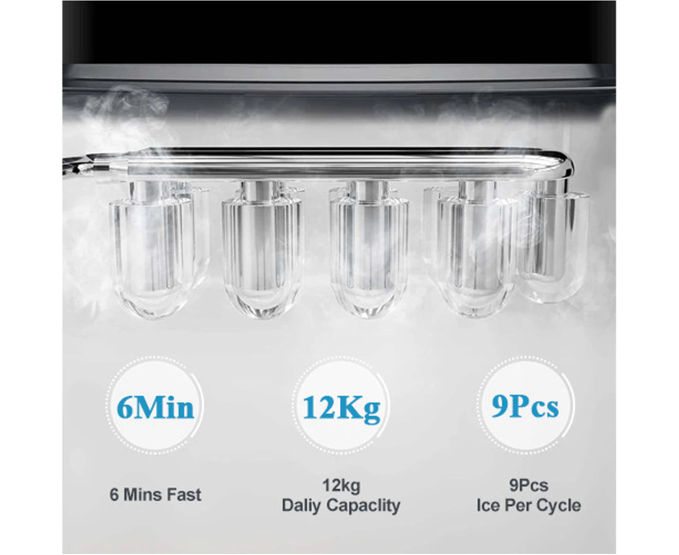 Portable Ice Maker Machine 12Kg/24H for Home Commercial