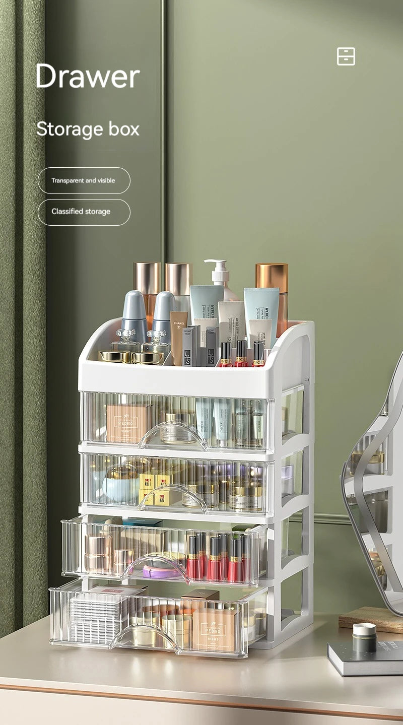 Multi-Layer Desktop Storage Cabinet for Cosmetics, Jewelry, and Stationery