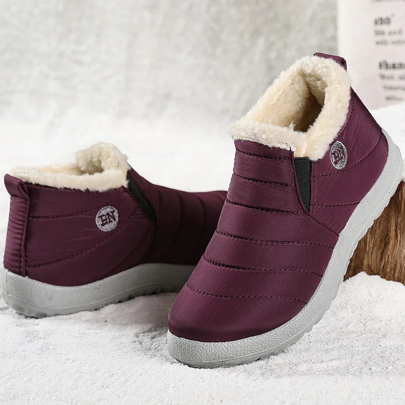 "Cozy & Stylish Women's Waterproof Winter Boots - Fur-Lined Ankle Snow Boots for Ultimate Comfort in 2023!"