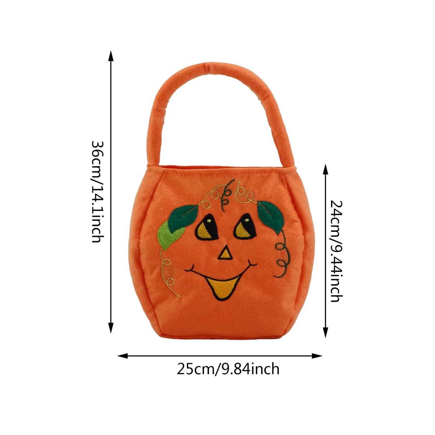 New Halloween Loot Party Kids Pumpkin Trick or Treat Tote Bags Candy Bag Halloween Candy Storage Bucket Portable Gift Basket