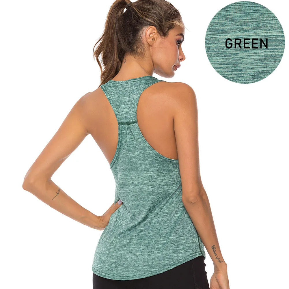 Women's Sleeveless Quick-Dry Yoga and Fitness Top - Breathable Running Sports Shirt