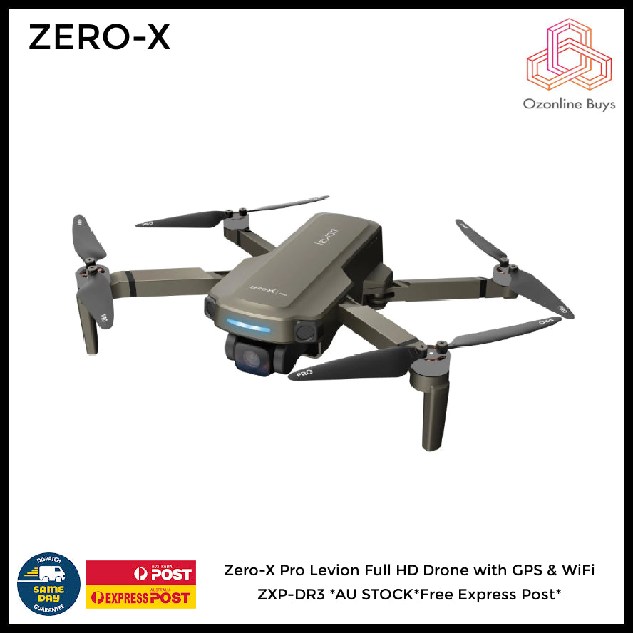 "Experience the Skies with the Zero-X Pro Levion Full HD Drone - GPS & Wi-Fi Enabled (Model ZXP-DR3) - Free Express Shipping Available in Australia!"