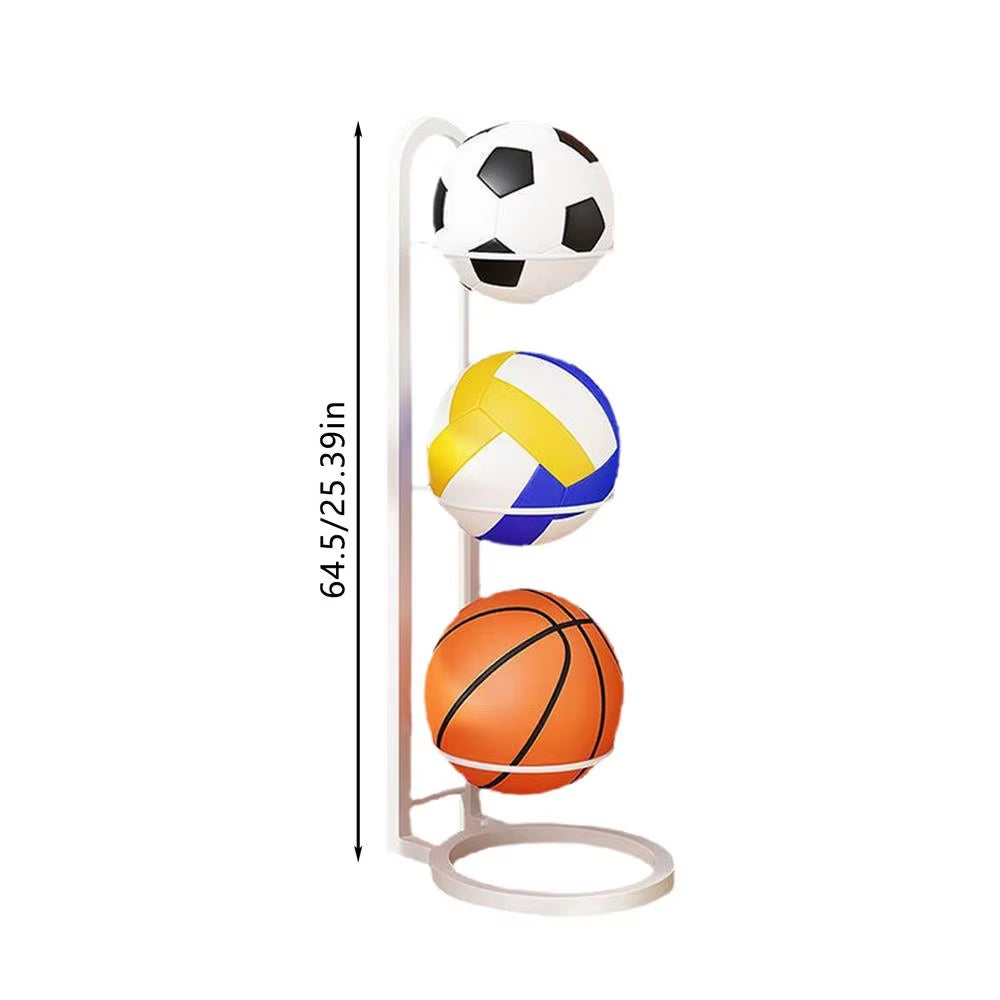 Indoor Kids Basketball Storage Rack - Versatile Ball Holder for Football, Volleyball & More! Perfect for Kindergartens!