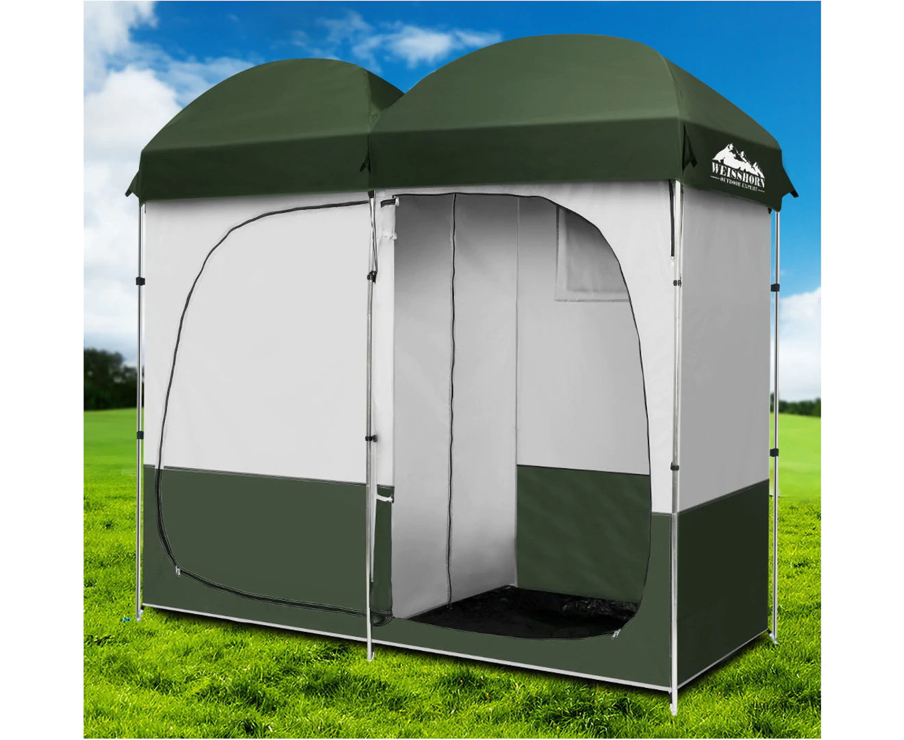 Double Camping Shower Toilet Tent Outdoor Portable Change Room