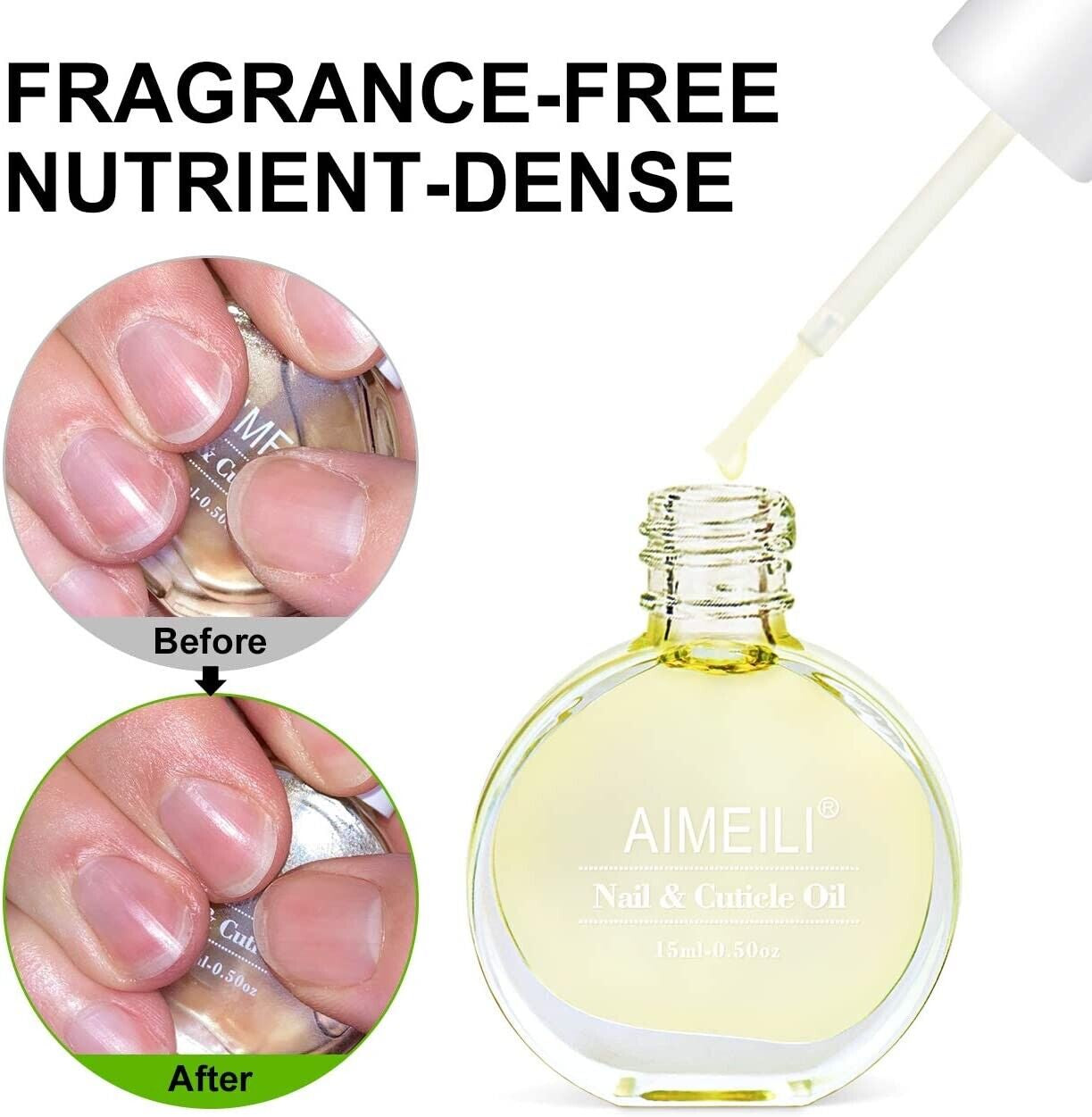 Revitalize Your Nails with AIMEILI Natural Cuticle Oil - 15ml Deep Moisturizer for Healthy Skin & Nails!