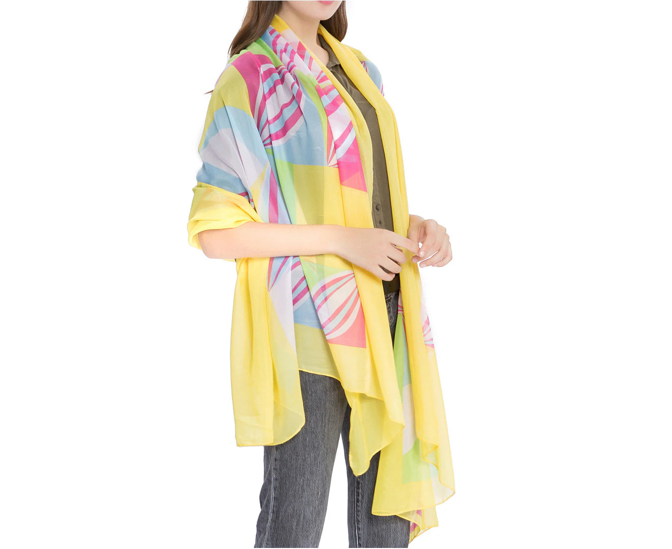 "Vibrant Multi-Functional Wrap Scarf - Stylish Sun-Proof Sarong Dress for Women"