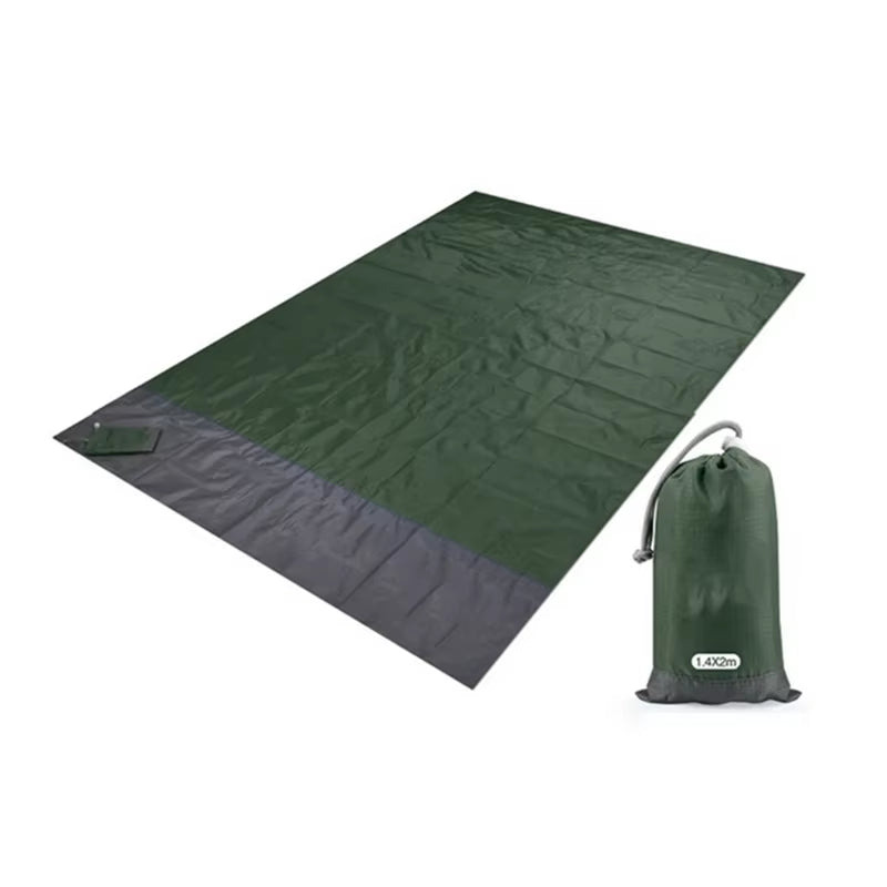 2X2.1M Waterproof Beach Blanket Portable Pocket Picnic Mat Outdoor Camping Mattress Sandproof Grounding Mat Beach Sleeping Pad