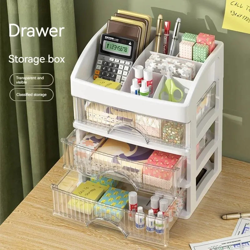 Multi-Layer Desktop Storage Cabinet for Cosmetics, Jewelry, and Stationery