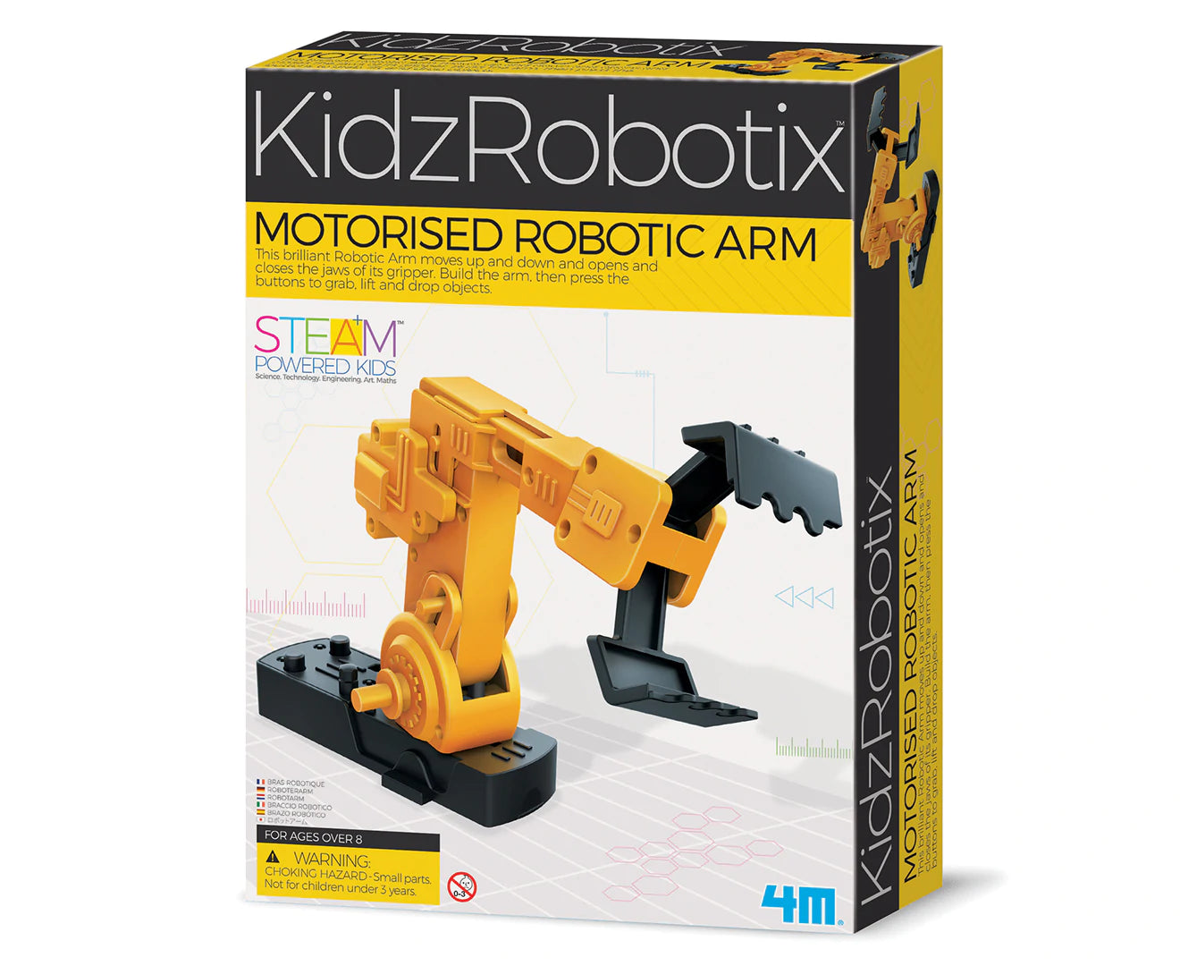 "Transform Your Child's Creativity with Kidzrobotix Motorised Robotic Arm - Interactive Open/Close Gripper for Little Engineers 8Y+"