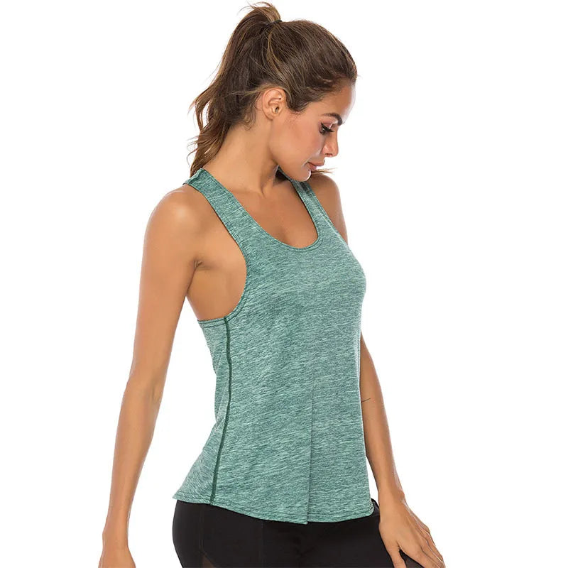 Women's Sleeveless Quick-Dry Yoga and Fitness Top - Breathable Running Sports Shirt