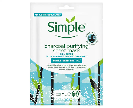 "Revitalize Your Skin: Charcoal Purifying Facial Sheet Mask - 21ml"