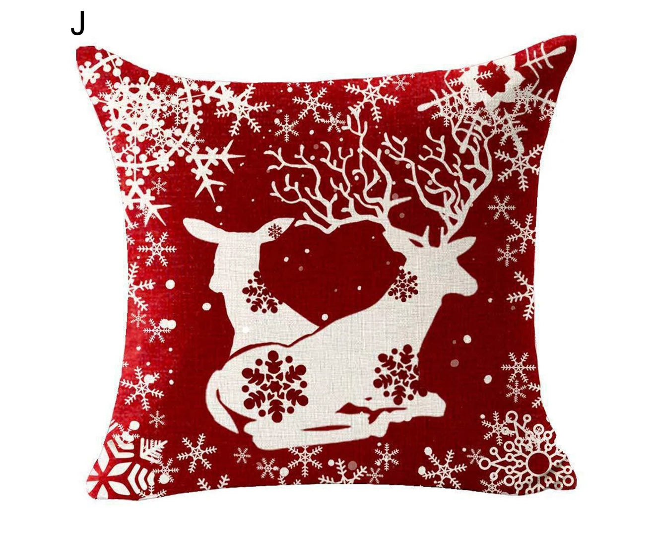 "Festive Elk Pattern Christmas Pillowcase - Perfect for Your Living Room or Dorm!"