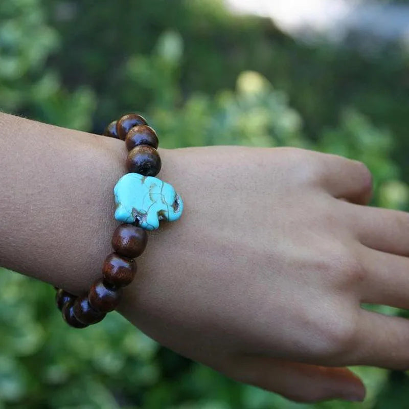 Elephant Bracelet Mala Bracelet Bead Bracelet Stone Jewelry Buddhism Bracelet Yoga Bracelet Fertility Bracelet