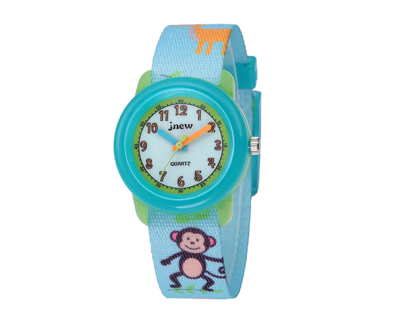 Cartoon Monkey Pattern Waterproof Childrens Watch for 3-10 Years