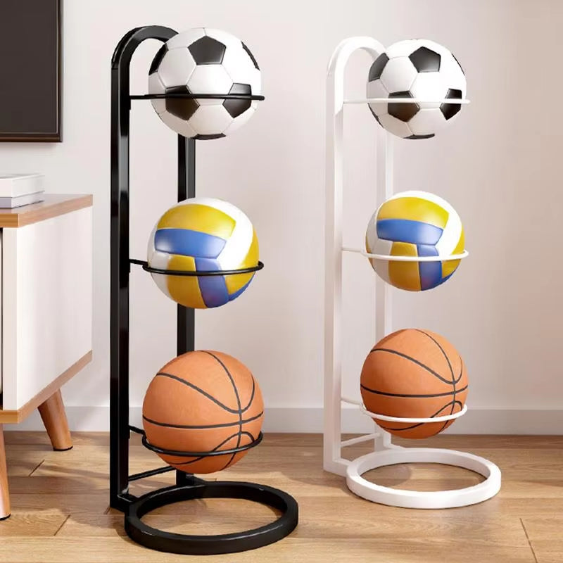 Indoor Kids Basketball Storage Rack - Versatile Ball Holder for Football, Volleyball & More! Perfect for Kindergartens!