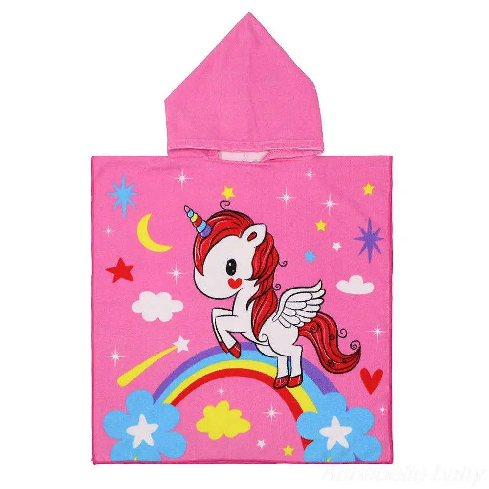 Cartoon Baby Bath Towel Microfiber Cotton Hooded Beach Towel Newborn Cape Towels Soft Poncho Kids Bathing Stuff Infant Washcloth