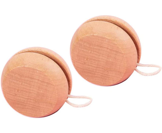 "2-Pack Wooden Yo-Yos for Kids - Perfect for Beginners & Aspiring Pros - Vibrant Primary Colors!"