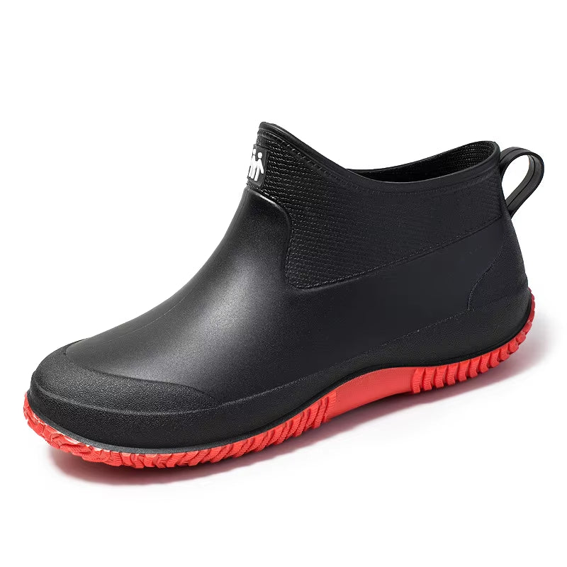 New Arrival Unisex Rubber Rain Boot Ankle Waterproof Non-Slip Chelsea Booties Easy on Fashion Couples Boots Boots Men Work Boots