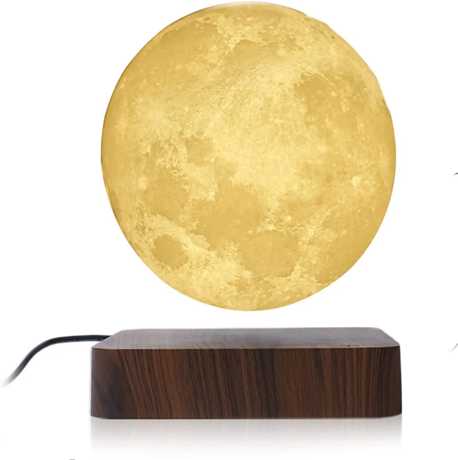 "ZK30 Floating 3D LED Levitating Moon Lamp with Magnetic Base - 3 Enchanting Colors!"