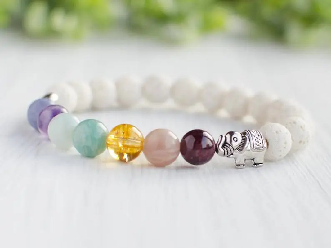 Elephant Bracelet Mala Bracelet Bead Bracelet Stone Jewelry Buddhism Bracelet Yoga Bracelet Fertility Bracelet