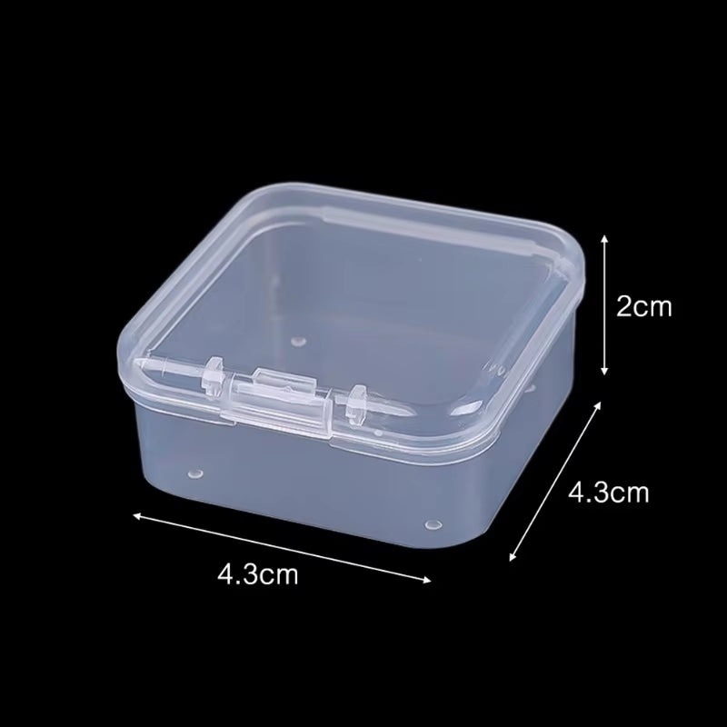 "12/6PCS Clear Mini Plastic Jewelry Storage Boxes – Portable Earring, Ring & Earplug Organizers!"