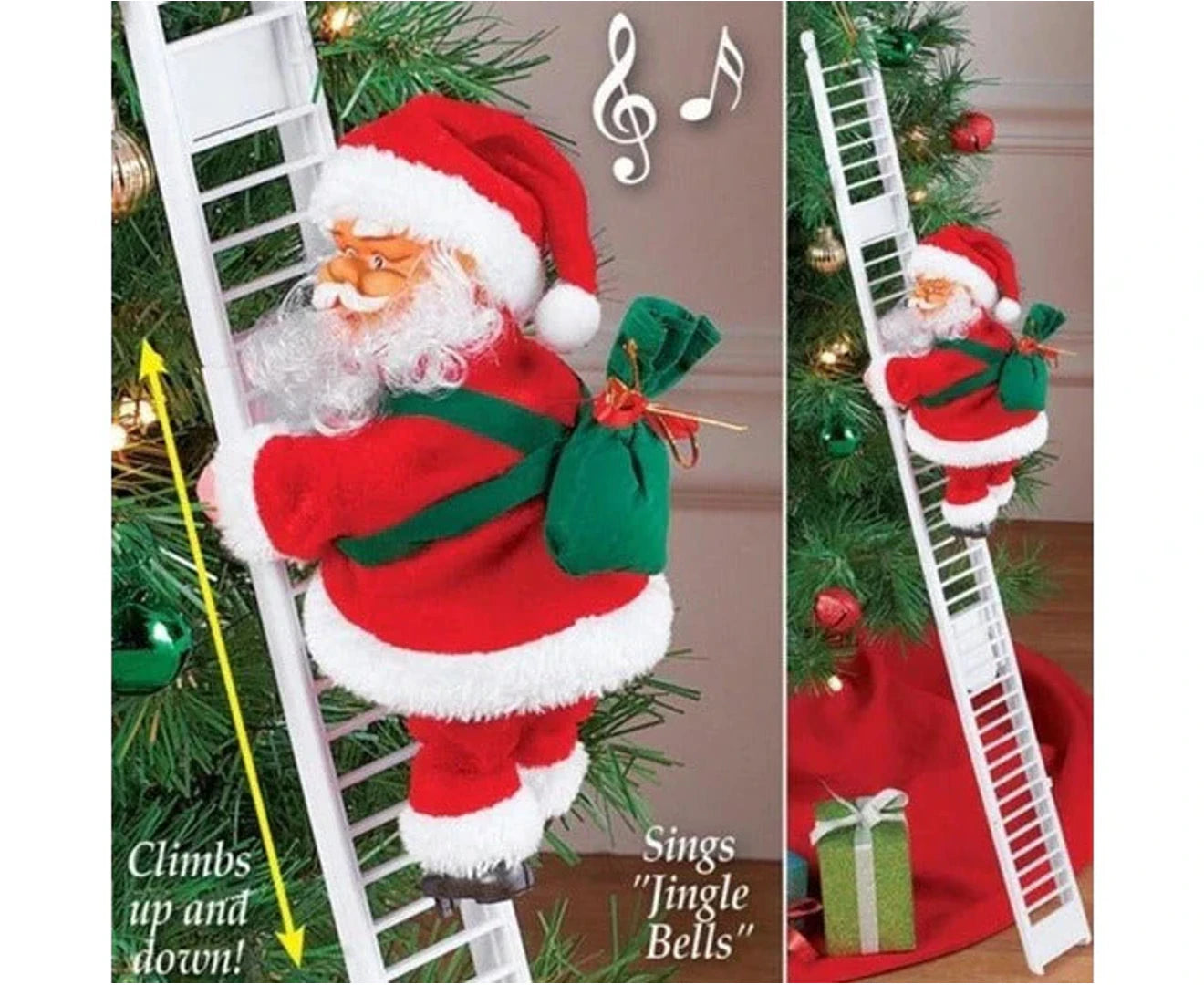 "Magical Climbing Santa - The Perfect Festive Decor for Your Home!"