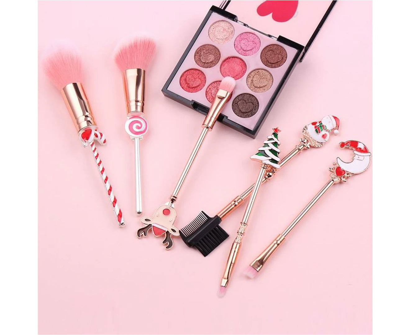 6Pcs/Set Christmas Makeup Brushes Set Stocking Fillers