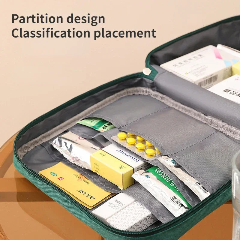 Medical Emergency Kit - Portable Medicine Storage Organizer with Large Capacity for Household Organization