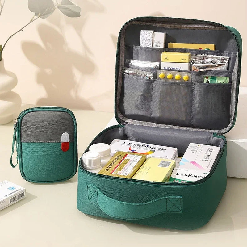 Medical Emergency Kit - Portable Medicine Storage Organizer with Large Capacity for Household Organization