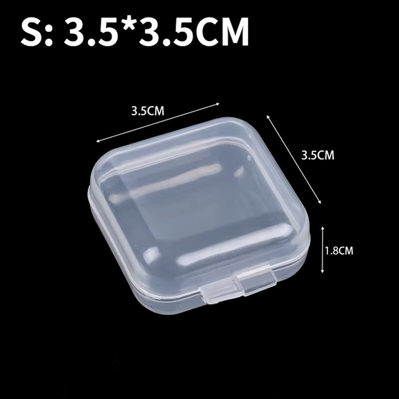 "12/6PCS Clear Mini Plastic Jewelry Storage Boxes – Portable Earring, Ring & Earplug Organizers!"