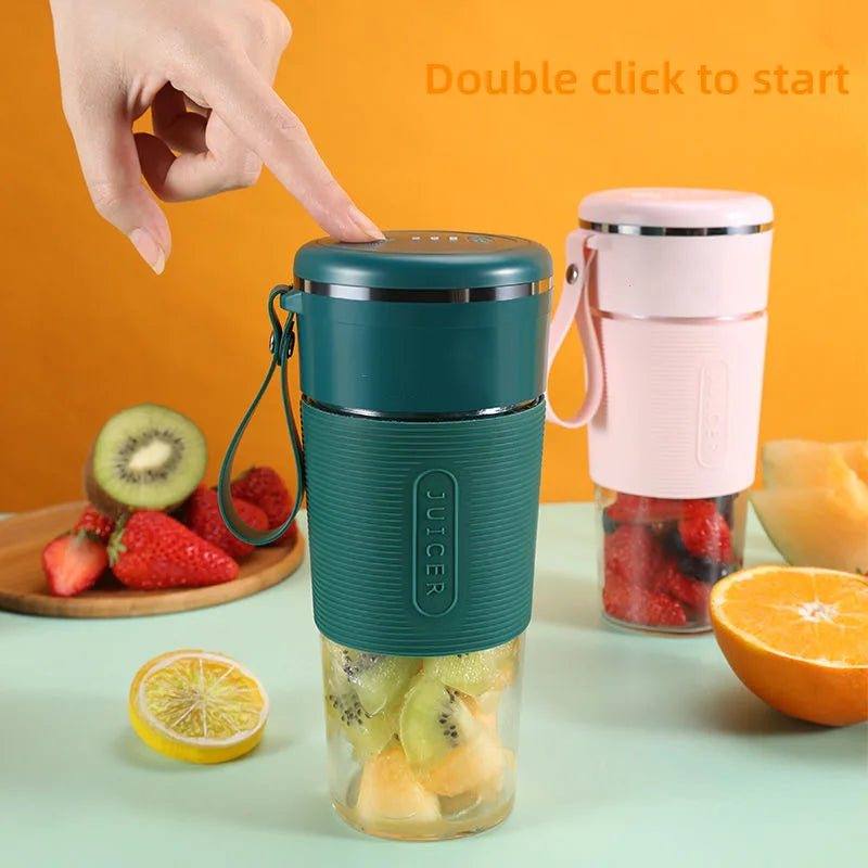 "Rechargeable Mini Portable Juicer - Wireless Smoothie Blender for Fresh Fruit Juice on the Go!"