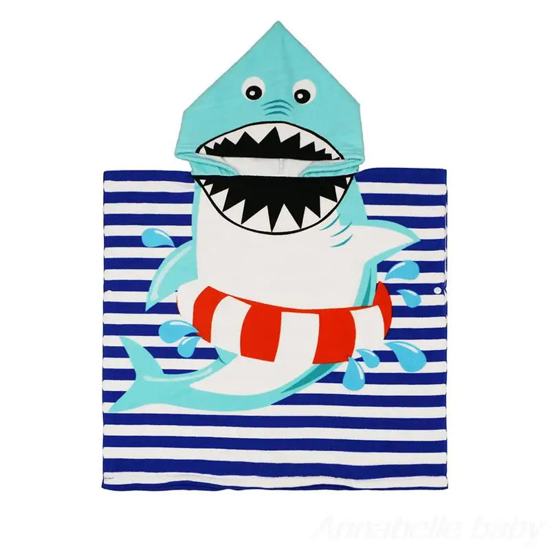 Cartoon Baby Bath Towel Microfiber Cotton Hooded Beach Towel Newborn Cape Towels Soft Poncho Kids Bathing Stuff Infant Washcloth