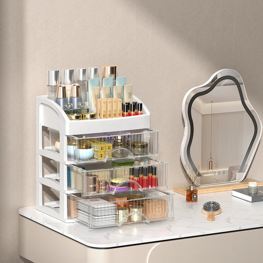 Multi-Layer Desktop Storage Cabinet for Cosmetics, Jewelry, and Stationery