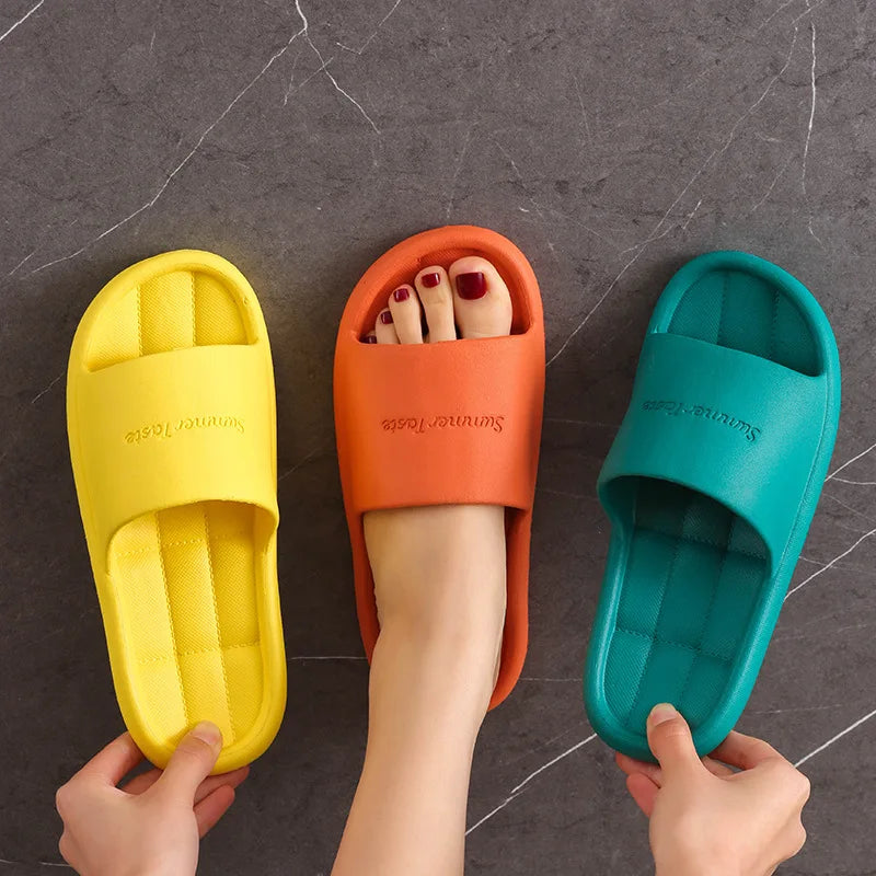 "Cozy Non-Slip Summer Flip Flops for Men, Women, and Kids - Unisex Bathroom Sandals for Home & Hotel"