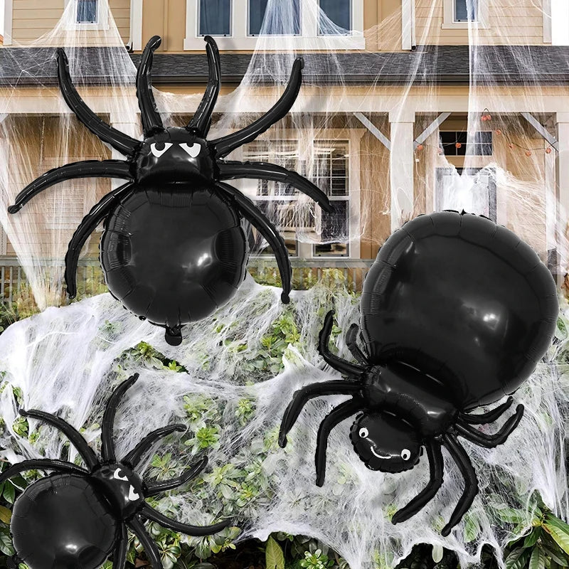 Large Halloween Spider Foil Balloons Happy Halloween Party Decoration Supplies Kids Toys Globos Haunted House Horror Props