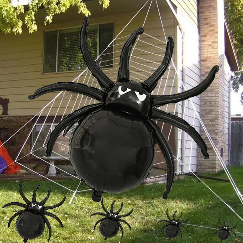 Large Halloween Spider Foil Balloons Happy Halloween Party Decoration Supplies Kids Toys Globos Haunted House Horror Props