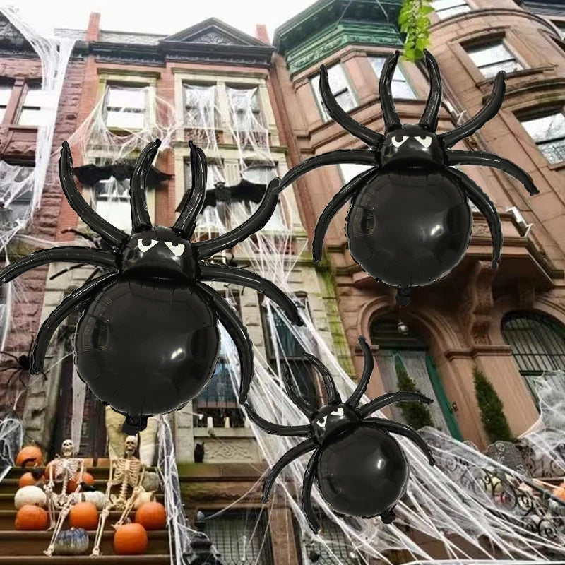 Large Halloween Spider Foil Balloons Happy Halloween Party Decoration Supplies Kids Toys Globos Haunted House Horror Props