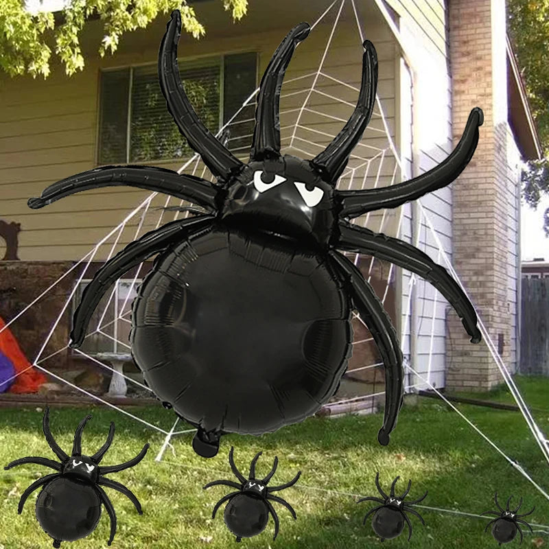 Large Halloween Spider Foil Balloons Happy Halloween Party Decoration Supplies Kids Toys Globos Haunted House Horror Props