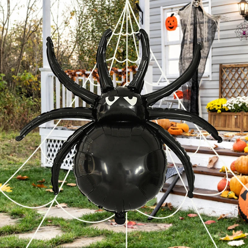 Large Halloween Spider Foil Balloons Happy Halloween Party Decoration Supplies Kids Toys Globos Haunted House Horror Props