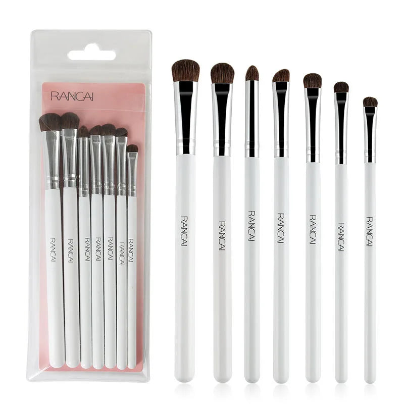 7Pcs Eyeshadow Brushes Set Natural Horse Pony Hair Cosmetics Blending Smudge Shader Makeup Brushes Beauty Cosmetics Kit