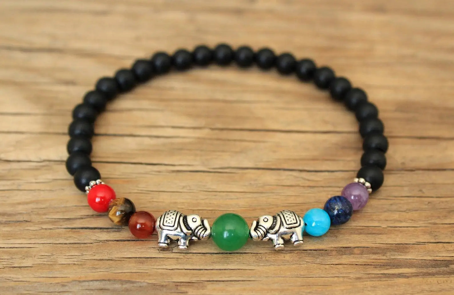 Elephant Bracelet Mala Bracelet Bead Bracelet Stone Jewelry Buddhism Bracelet Yoga Bracelet Fertility Bracelet