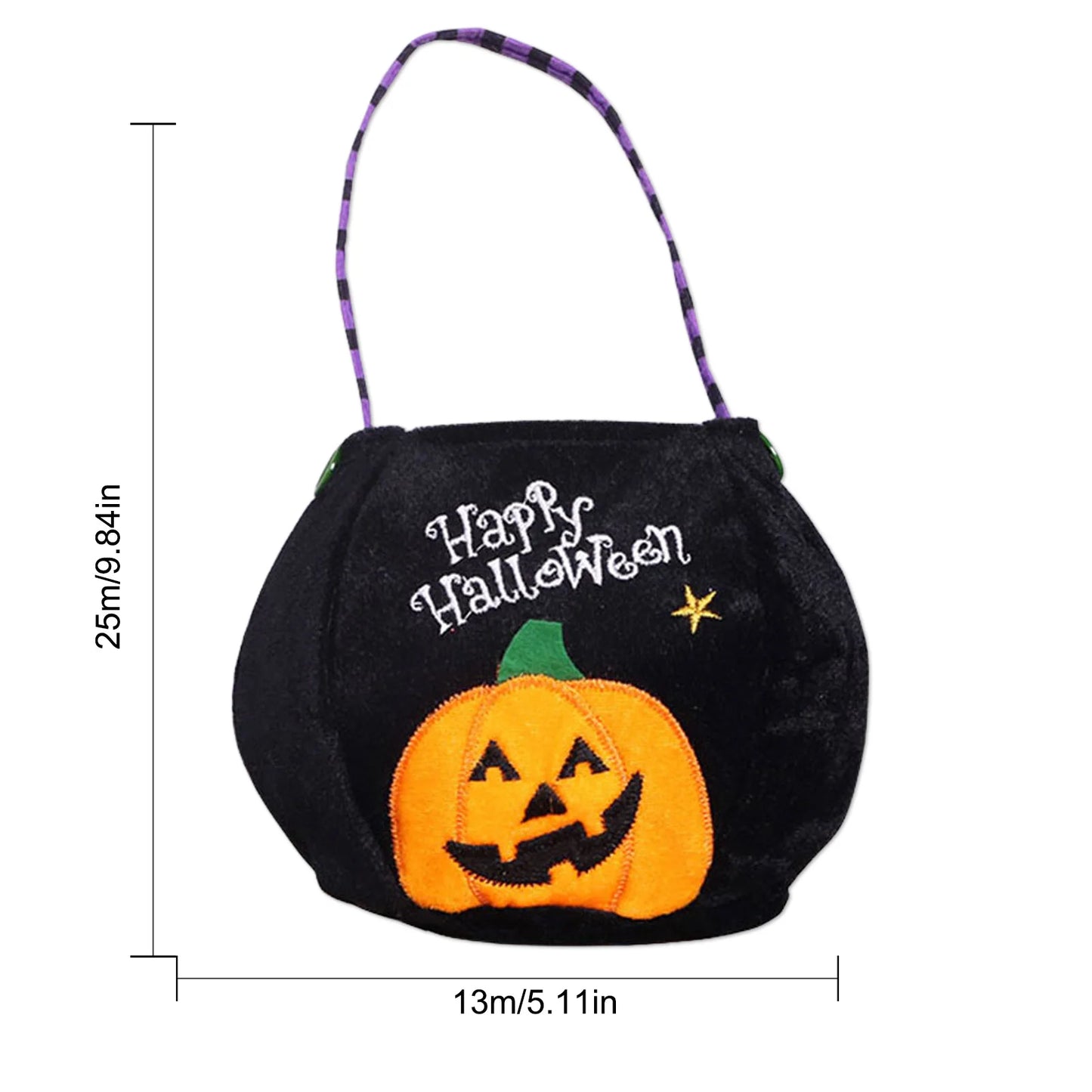 New Halloween Loot Party Kids Pumpkin Trick or Treat Tote Bags Candy Bag Halloween Candy Storage Bucket Portable Gift Basket