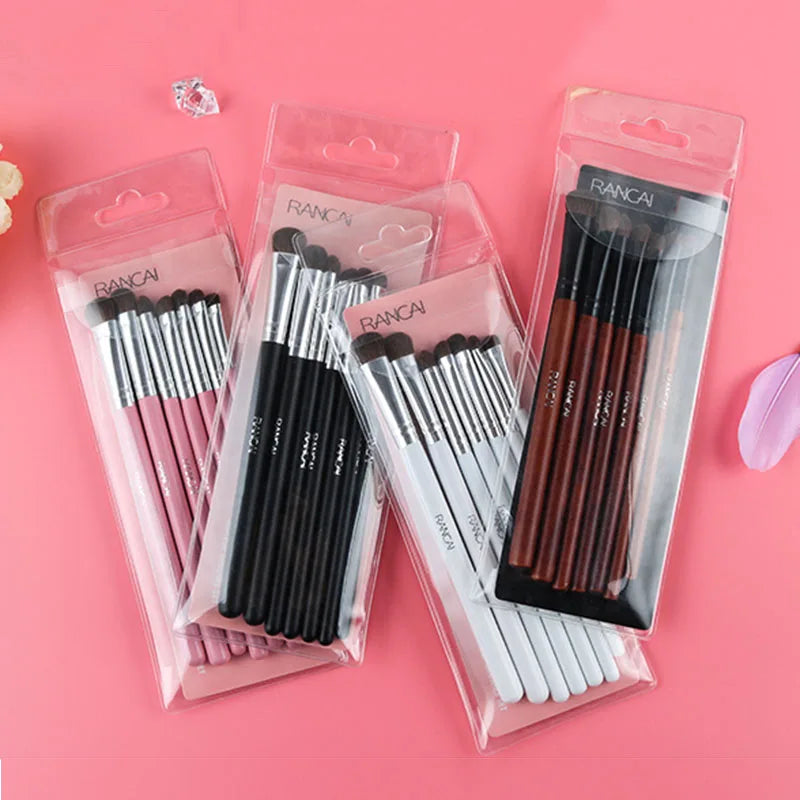 7Pcs Eyeshadow Brushes Set Natural Horse Pony Hair Cosmetics Blending Smudge Shader Makeup Brushes Beauty Cosmetics Kit