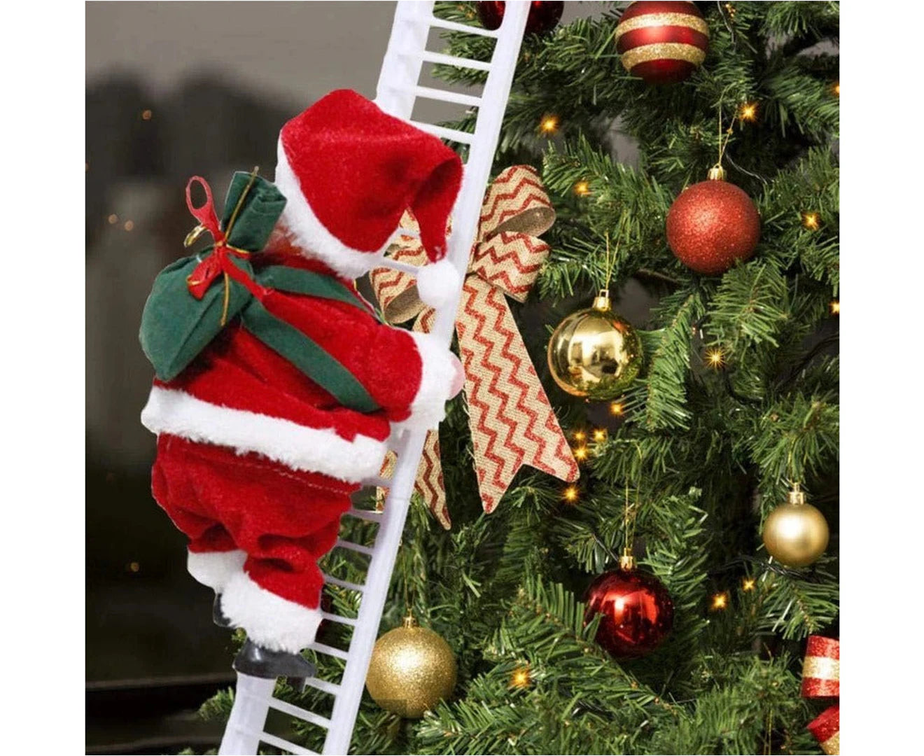 "Magical Climbing Santa - The Perfect Festive Decor for Your Home!"