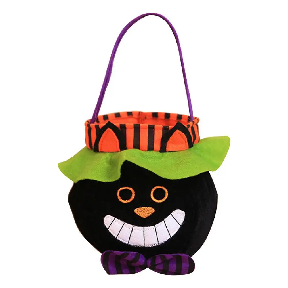 New Halloween Loot Party Kids Pumpkin Trick or Treat Tote Bags Candy Bag Halloween Candy Storage Bucket Portable Gift Basket