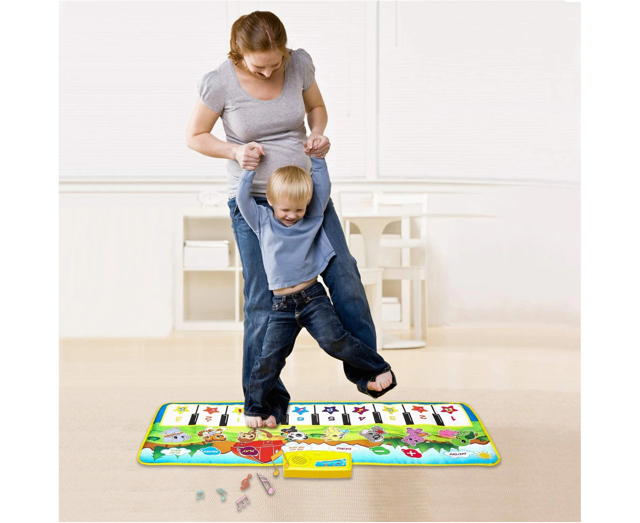 "Large Kids Piano Dancing Mat - 39.5" X 14" Interactive Musical Keyboard Play Mat for 3-6 Year Olds - Fun Toys for Boys & Girls!"