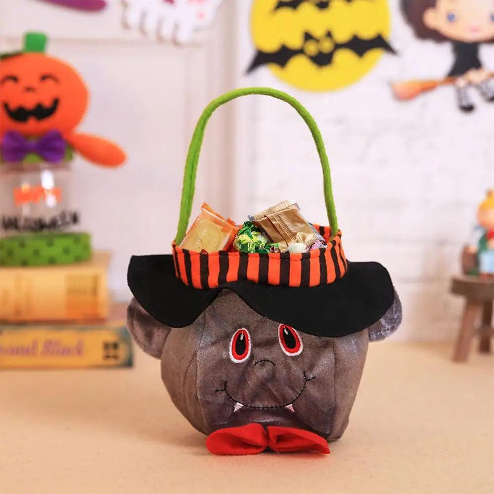 New Halloween Loot Party Kids Pumpkin Trick or Treat Tote Bags Candy Bag Halloween Candy Storage Bucket Portable Gift Basket