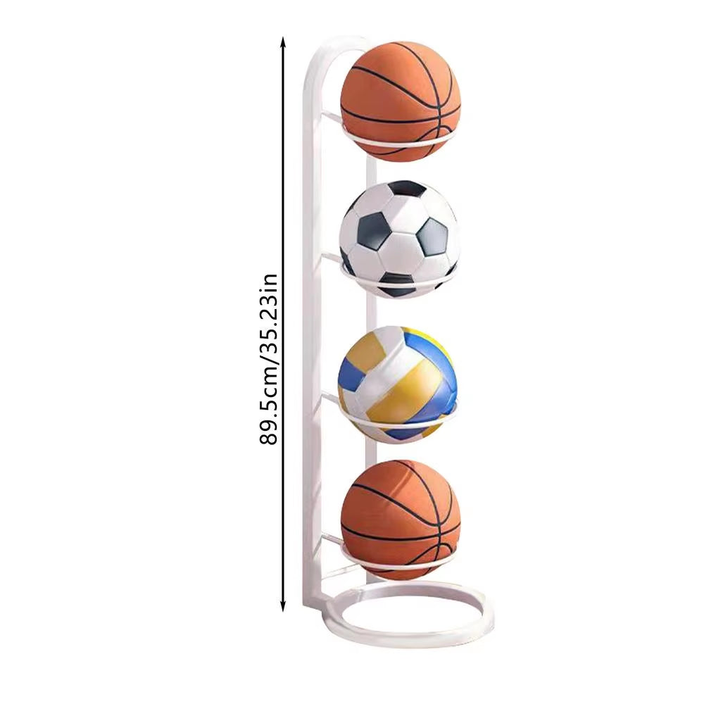 Indoor Kids Basketball Storage Rack - Versatile Ball Holder for Football, Volleyball & More! Perfect for Kindergartens!